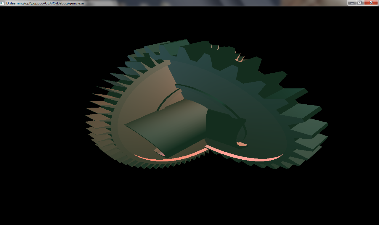 OpenGL Projects Gear Motion Output Images