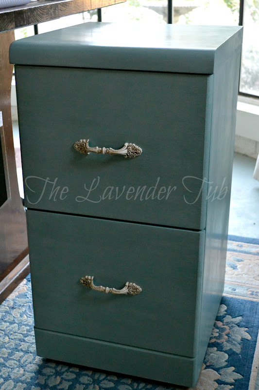 The Lavender Tub Chalk Painted Filing Cabinet