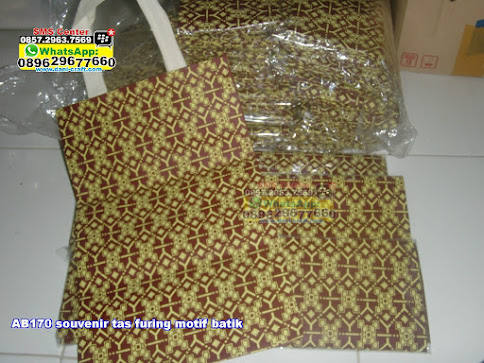 souvenir tas furing motif batik unik