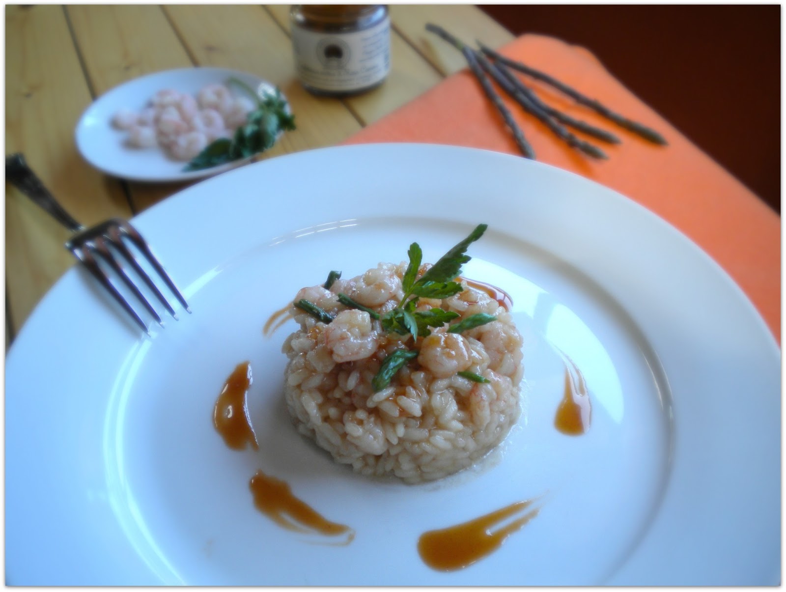 Profumo di semplicità Risotto alla rosa canina con gamberetti e