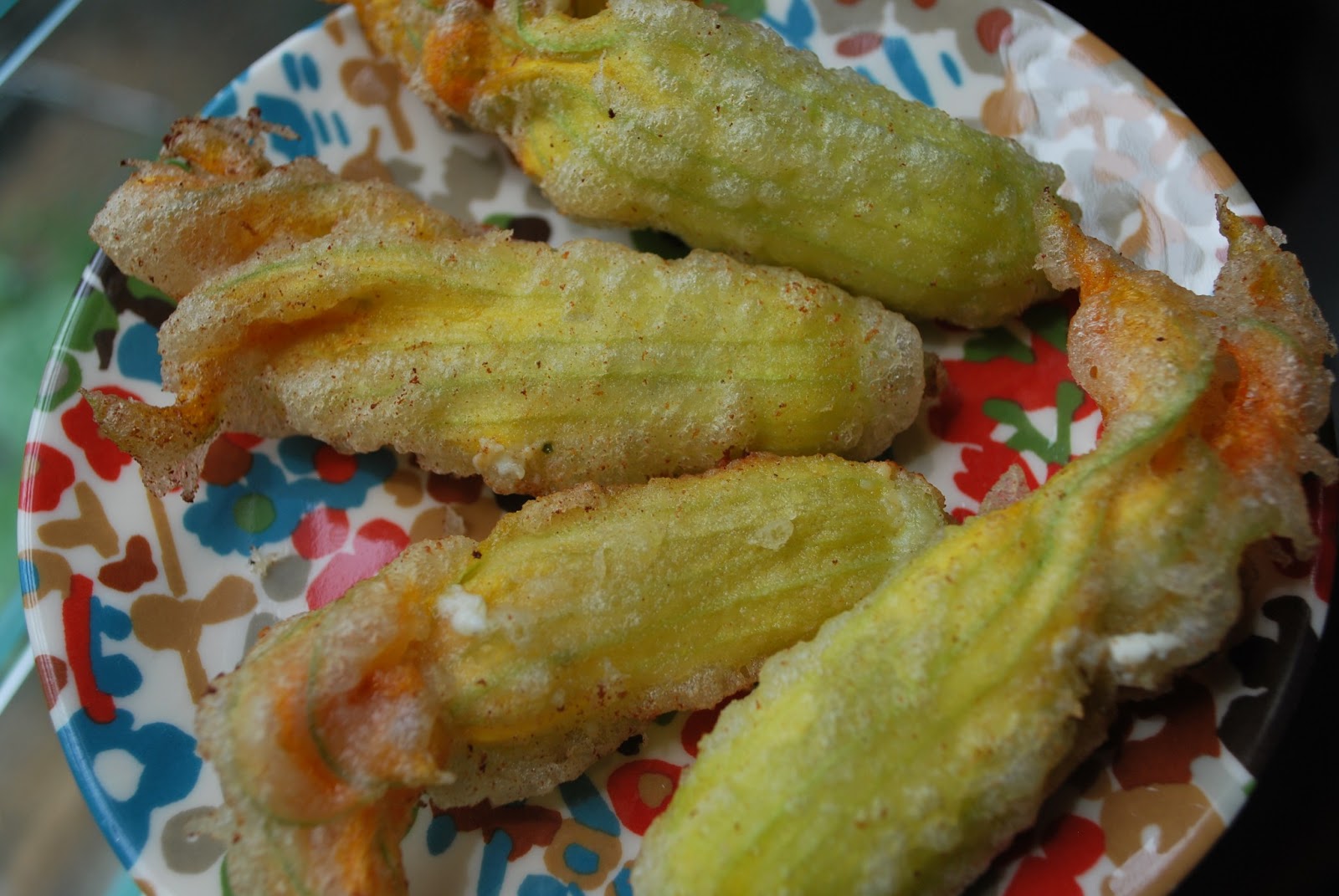 Greenish Thumb How to make stuffed pumpkin blossoms & tempura green beans