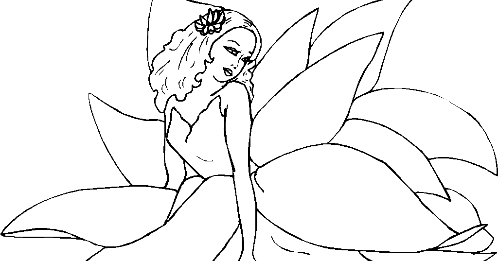Flower Coloring Page: Flower Fairies Coloring Pages