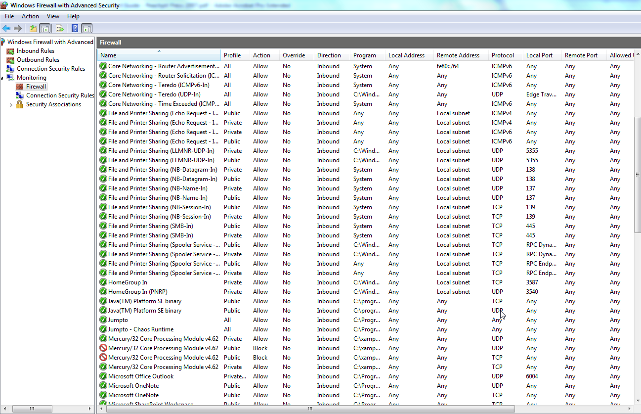 how to block and unblock a program with windows firewall in windows 7
