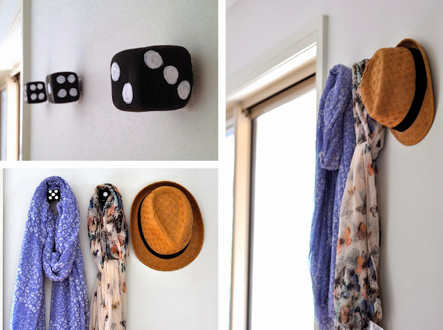 diy polymer clay dice wall hooks no nail damage