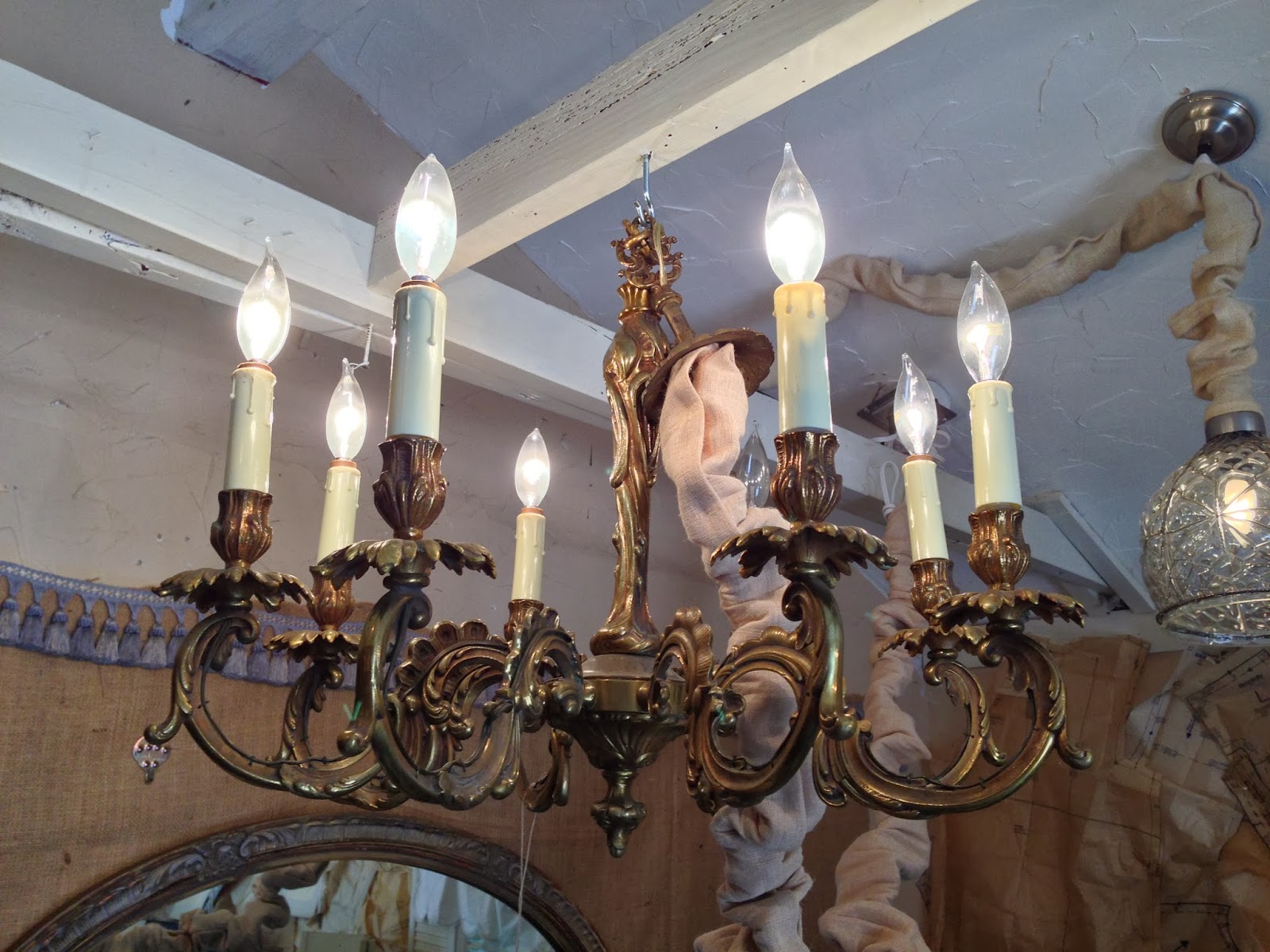 Red Shed French Antiques, European Flea Market Tours Chandeliers and