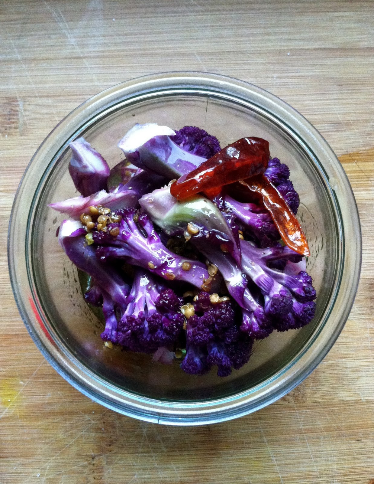 Slow Club Cookery. Pickled Purple Cauliflower