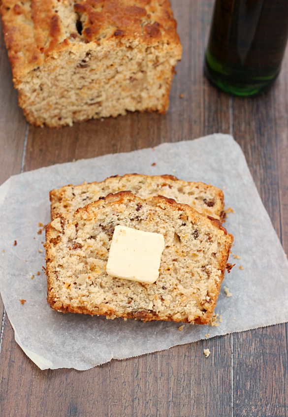 Garlic Cheddar Bacon Beer Bread Whats Cooking Love?