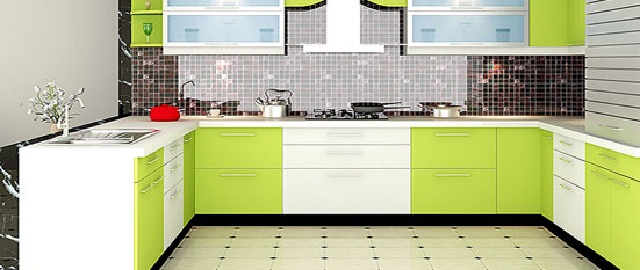 Modular Kitchen Cabinet Green