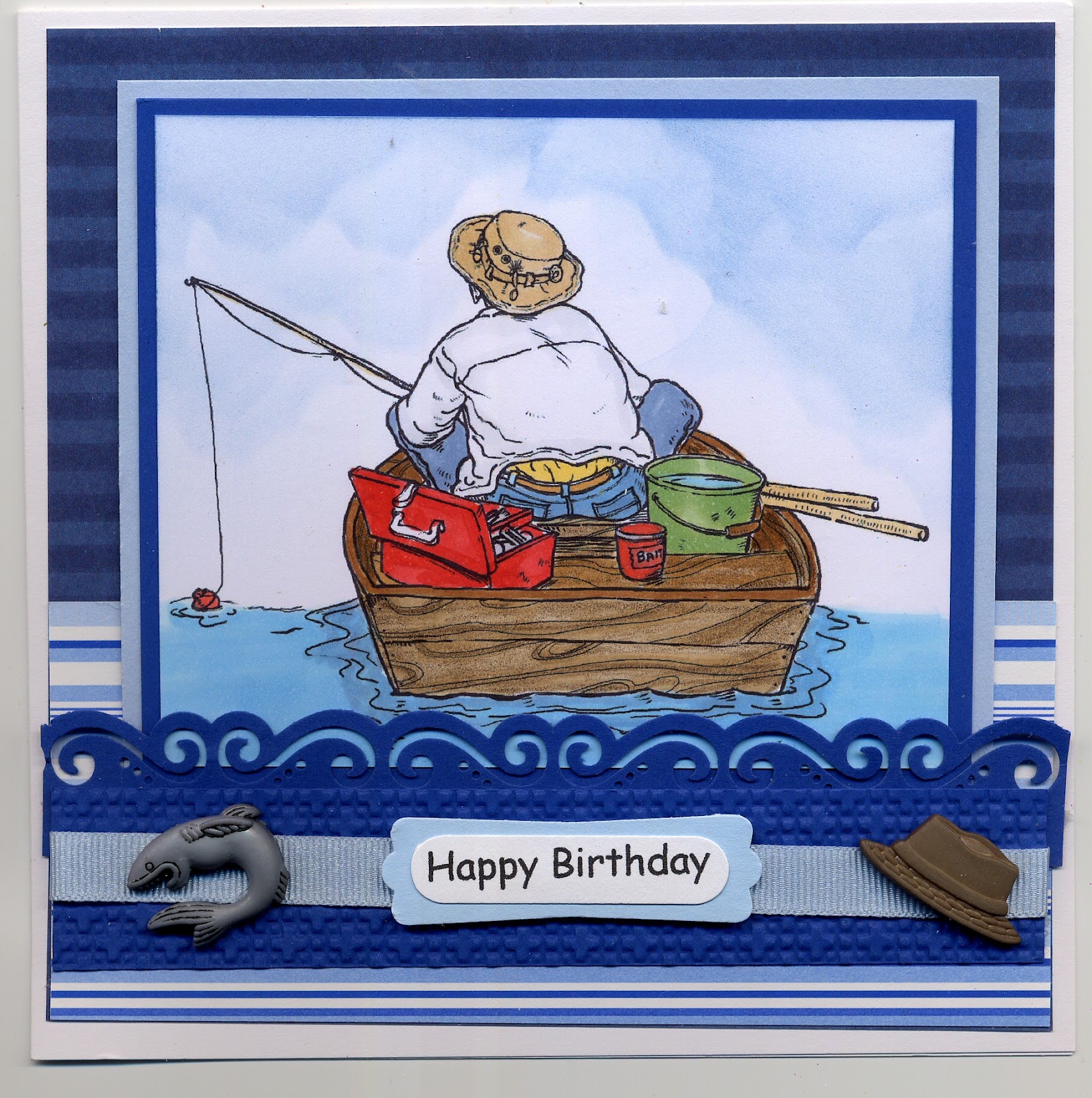 Stamps and Paper Fisherman....