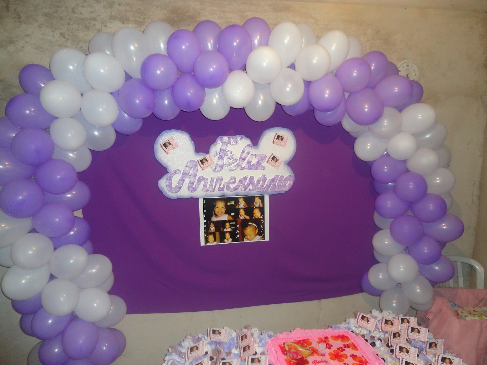 HFDECORFEST Decoração de Festa Lilas e Branco HFDECORFEST Decoração de Festa Lilas e Branco
