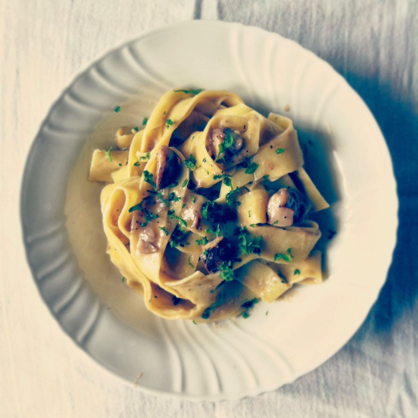 Mozzarella Diaries Pappardelle alla Crema di Funghi Porcini