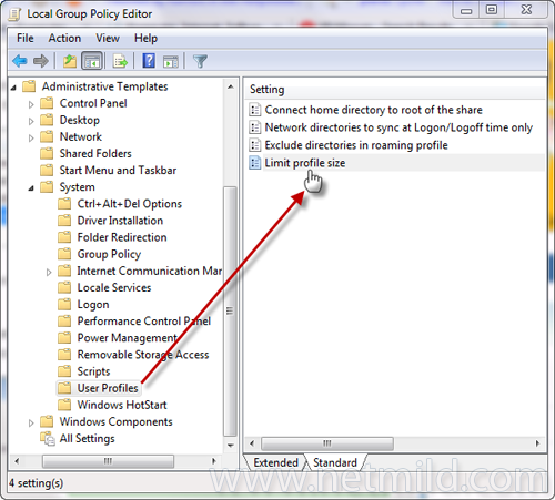 Cara batasi Disk Space Usage dengan pengguna di Windows 7 gpedit.msc userprofile Cara batasi Disk Space Usage dengan pengguna di Windows 7