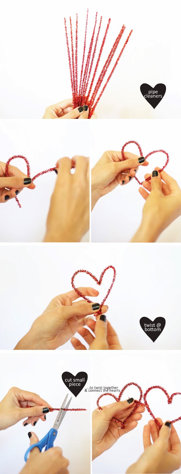 The Color Issue Pipe Cleaner Heart Glasses