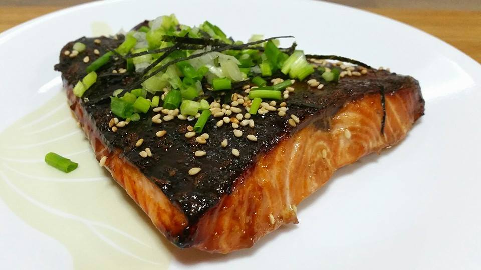 Oven grilled teriyaki salmon by Joyce Ng‎