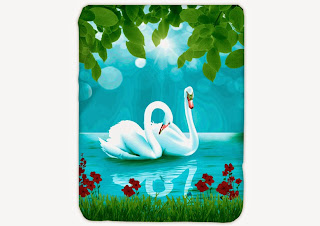 Grosir Selimut Kendra Soft Panel Blanket Swan Lake Grosir Selimut Kendra Soft Panel Blanket Swan Lake