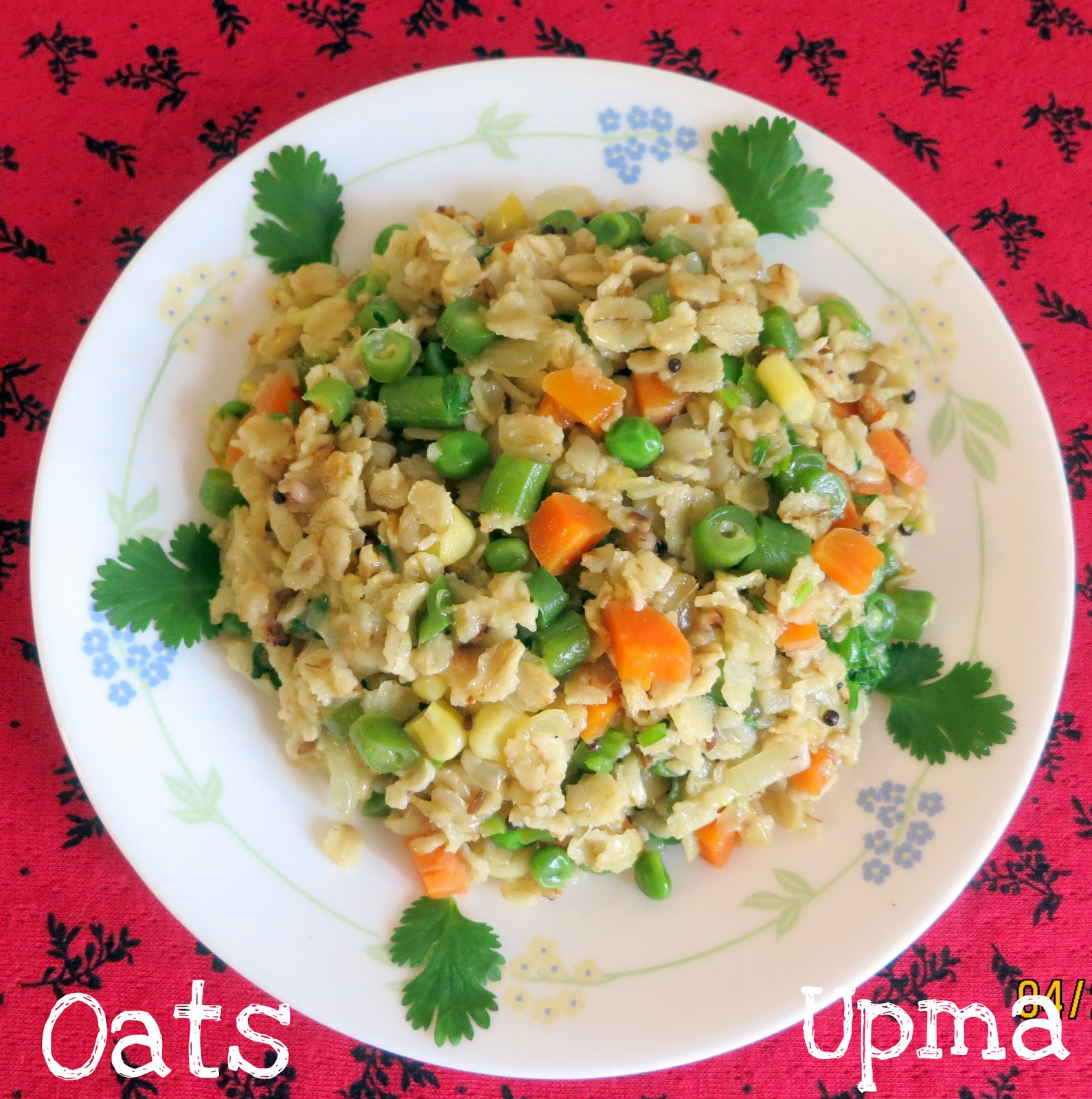 Simply Delicious Oats Upma with vegetables