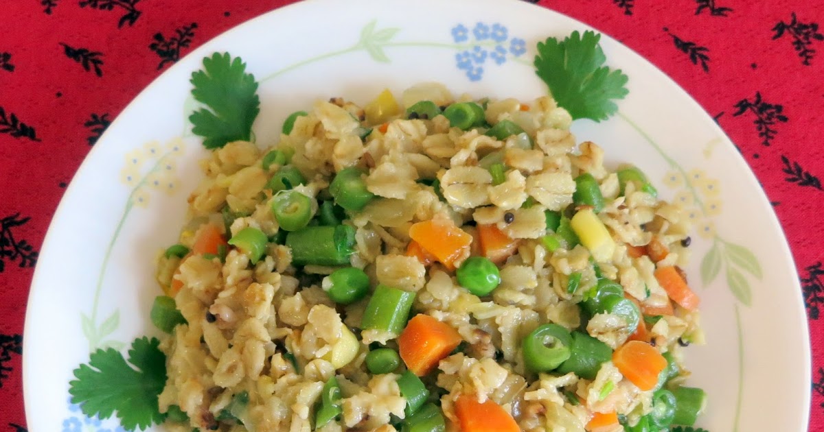 Simply Delicious Oats Upma with vegetables