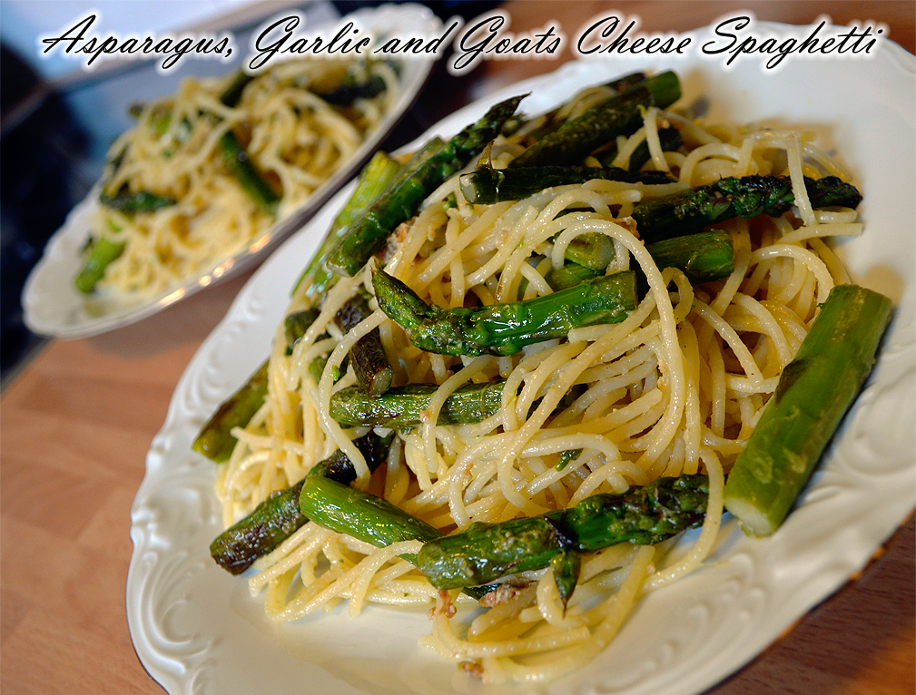 Recipe Asparagus, Garlic and Goats Cheese Spaghetti Nancy