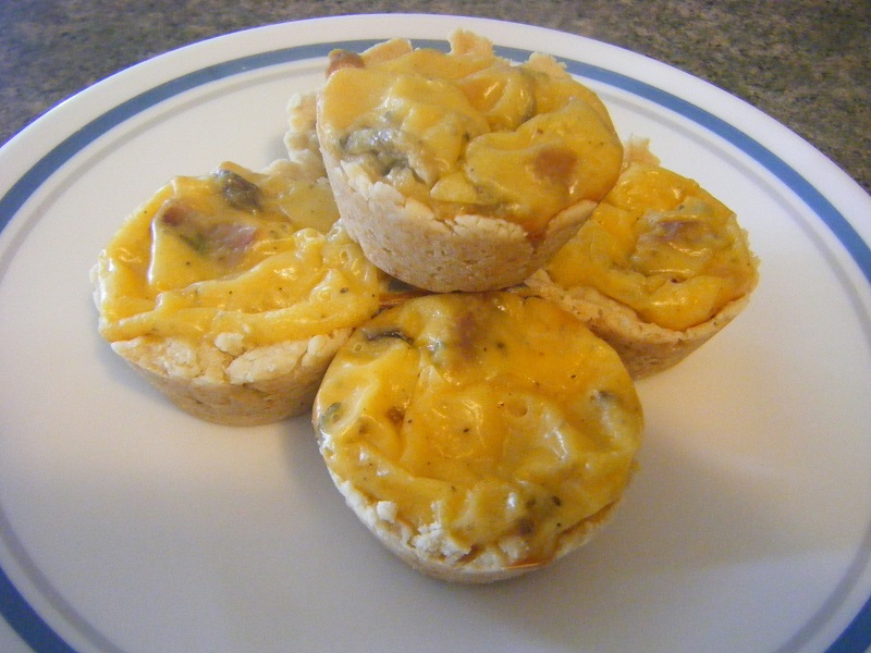 Kapora's Journey Toaster oven Bacon and Mushroom Mini Quiches