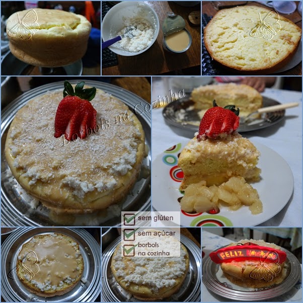 Bolo de Coco Toalha Felpuda sem glúten sem açúcar Bolo de Coco Toalha Felpuda sem glúten sem açúcar