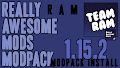 HOW TO INSTALL<br>Really Awesome Mods (RAM) Modpack [<b>1.15.2</b>]<br>▽