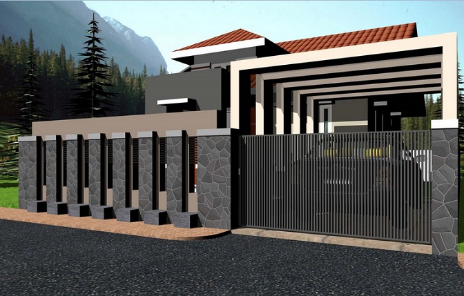 Gambar Desain Pagar Rumah Minimalis Modern Gambar Desain Pagar Rumah Minimalis Modern