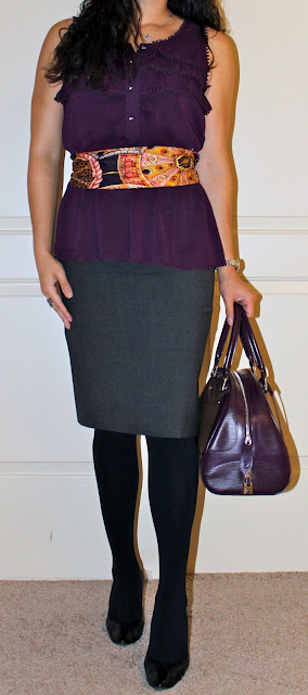 Banana Republic top, Datejust Rolex, Diamond heart pendant necklace, Hermès scarf, J Crew sweater, Louis Vuitton bowling montaigne purse, Salvatore Ferragamo parodia heels, Theory skir Banana Republic top, Datejust Rolex, Diamond heart pendant necklace, Hermès scarf, J Crew sweater, Louis Vuitton bowling montaigne purse, Salvatore Ferragamo parodia heels, Theory skir