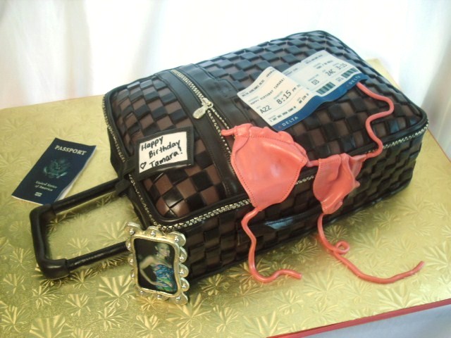 LV Money Suitcase Cake