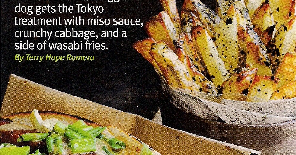 Healthy Addiction Japanese inspired "hot dogs" & wasabi fries