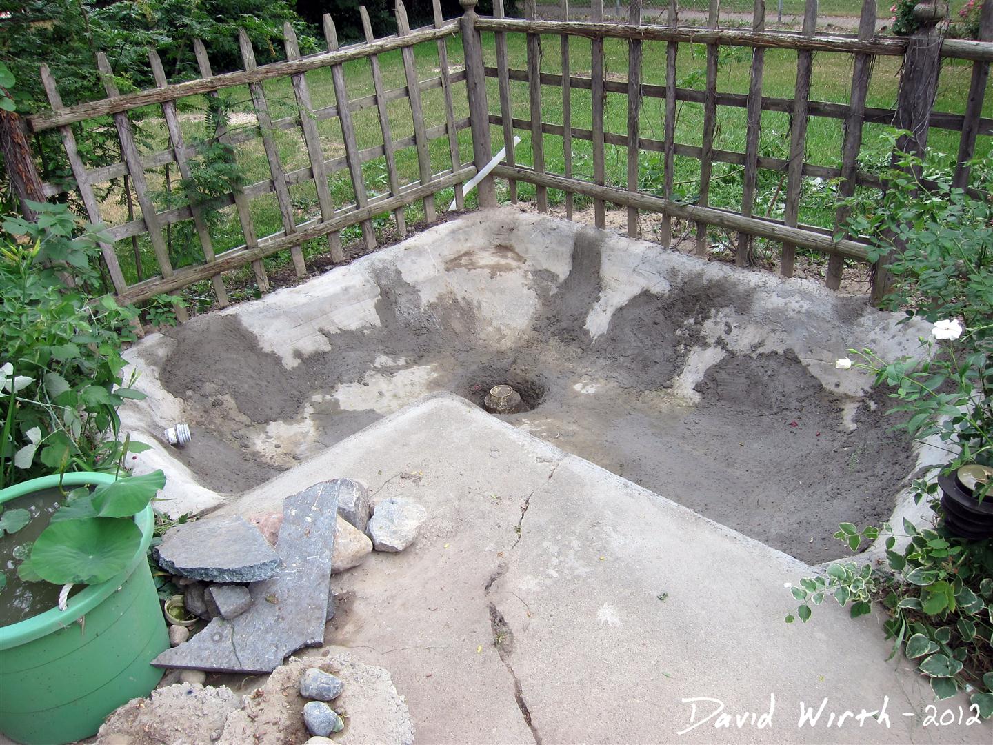 Backyard Concrete Pond