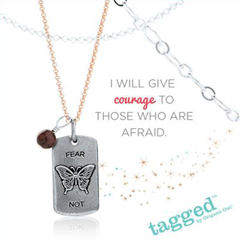 Fear Not Accent Tag from Origami Owl | Shop StoriedCharms.com