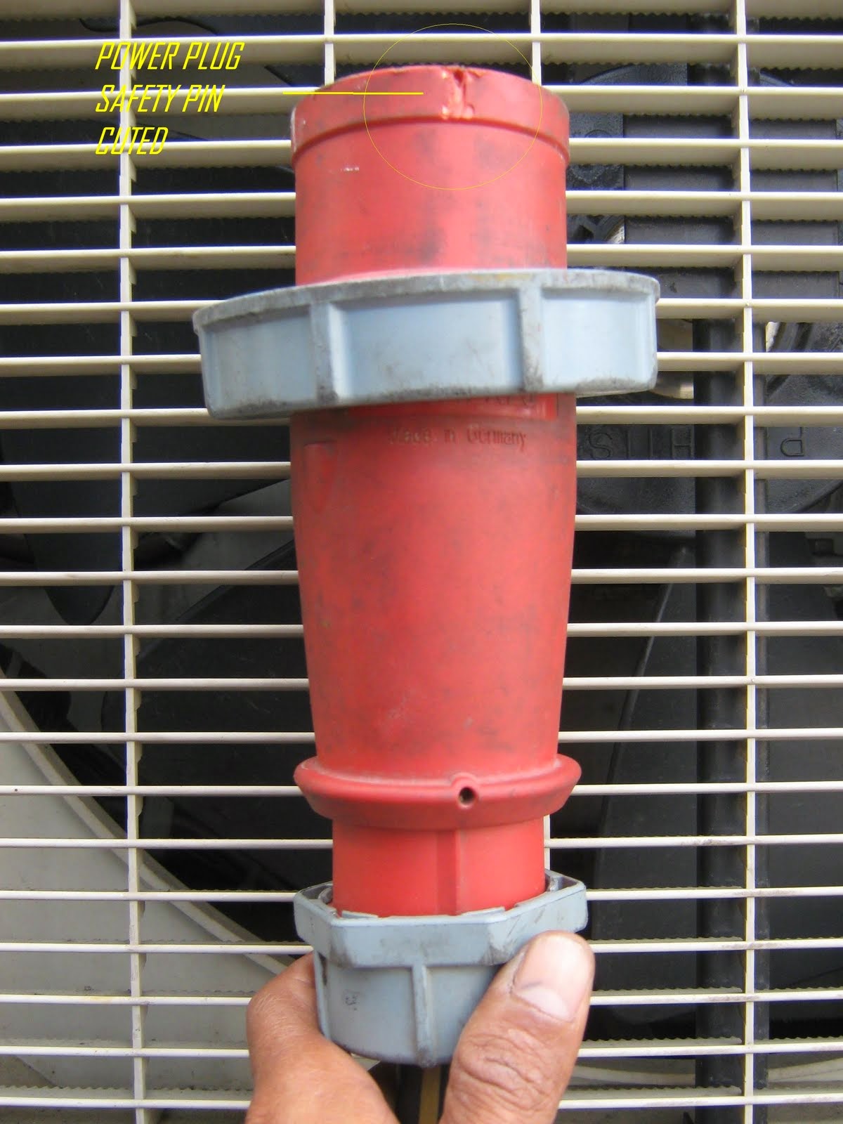 POWER PLUG COIL BURN Reefer Container Return To Depot