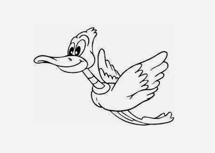 Flying duck coloring page | Free Coloring Pages and Coloring Books for Kids