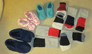 slippers and socks