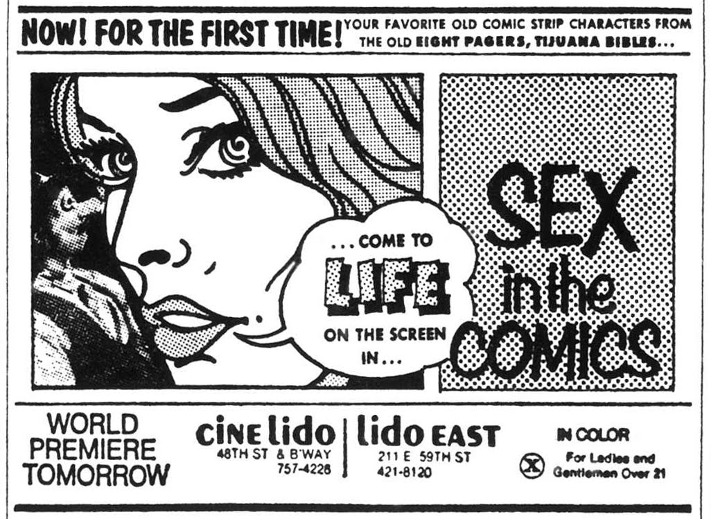 TEMPLE OF SCHLOCK: Movie Ad of the Week: SEX IN THE COMICS (1972)