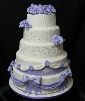 Walmart Wedding Cakes with purple cream