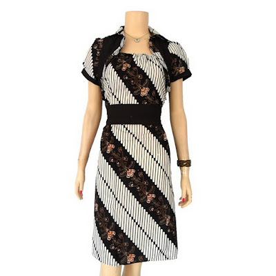 Dress Batik Solo Sekar Laurell Hitam
