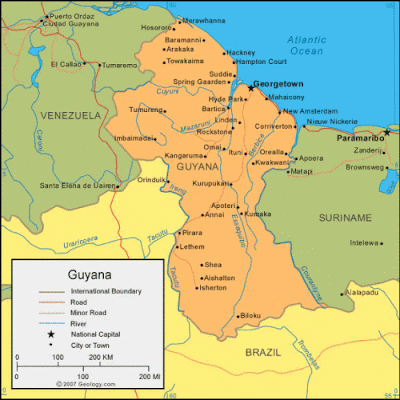 Guyana mapa Guyana mapa