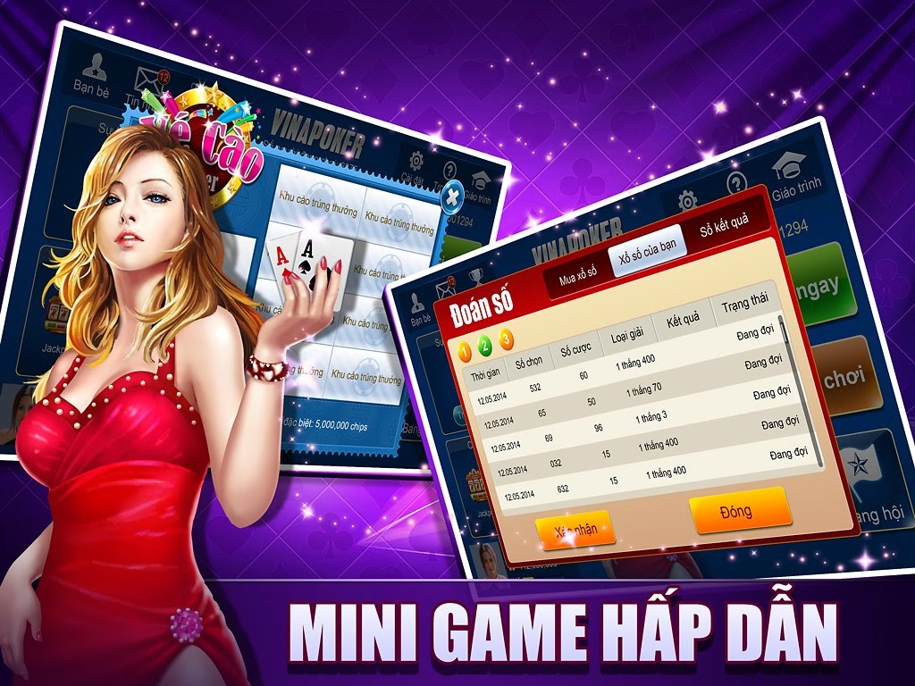 Game poker thưởng thẻ cào điện thoại