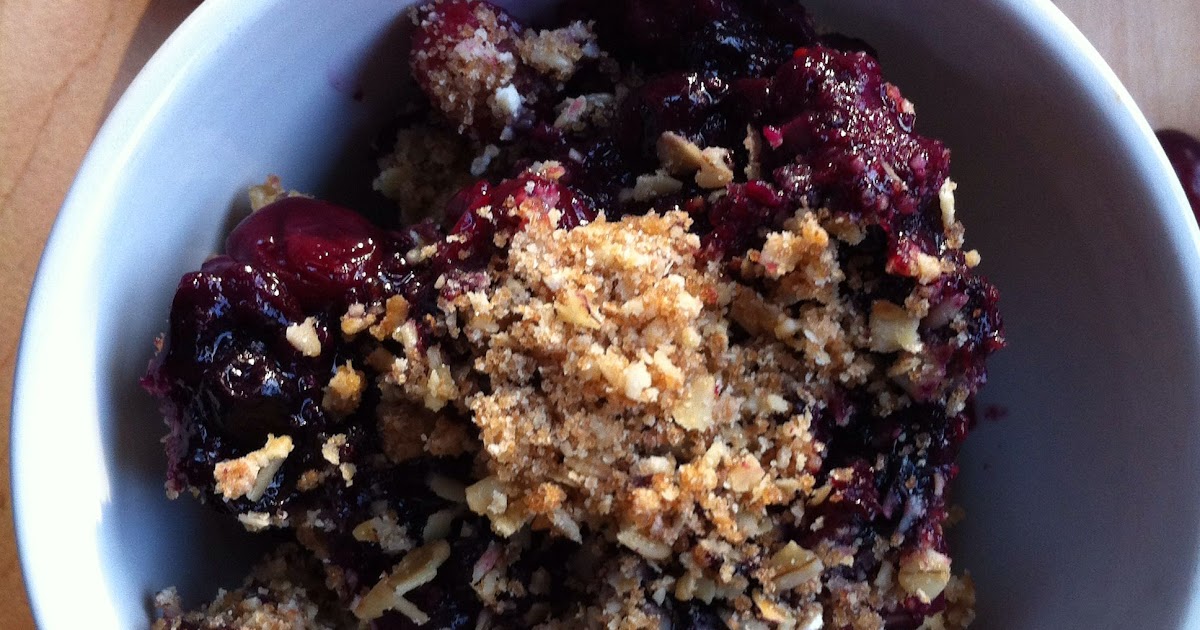 The Lunch Lady Cranberry Blueberry Crisp