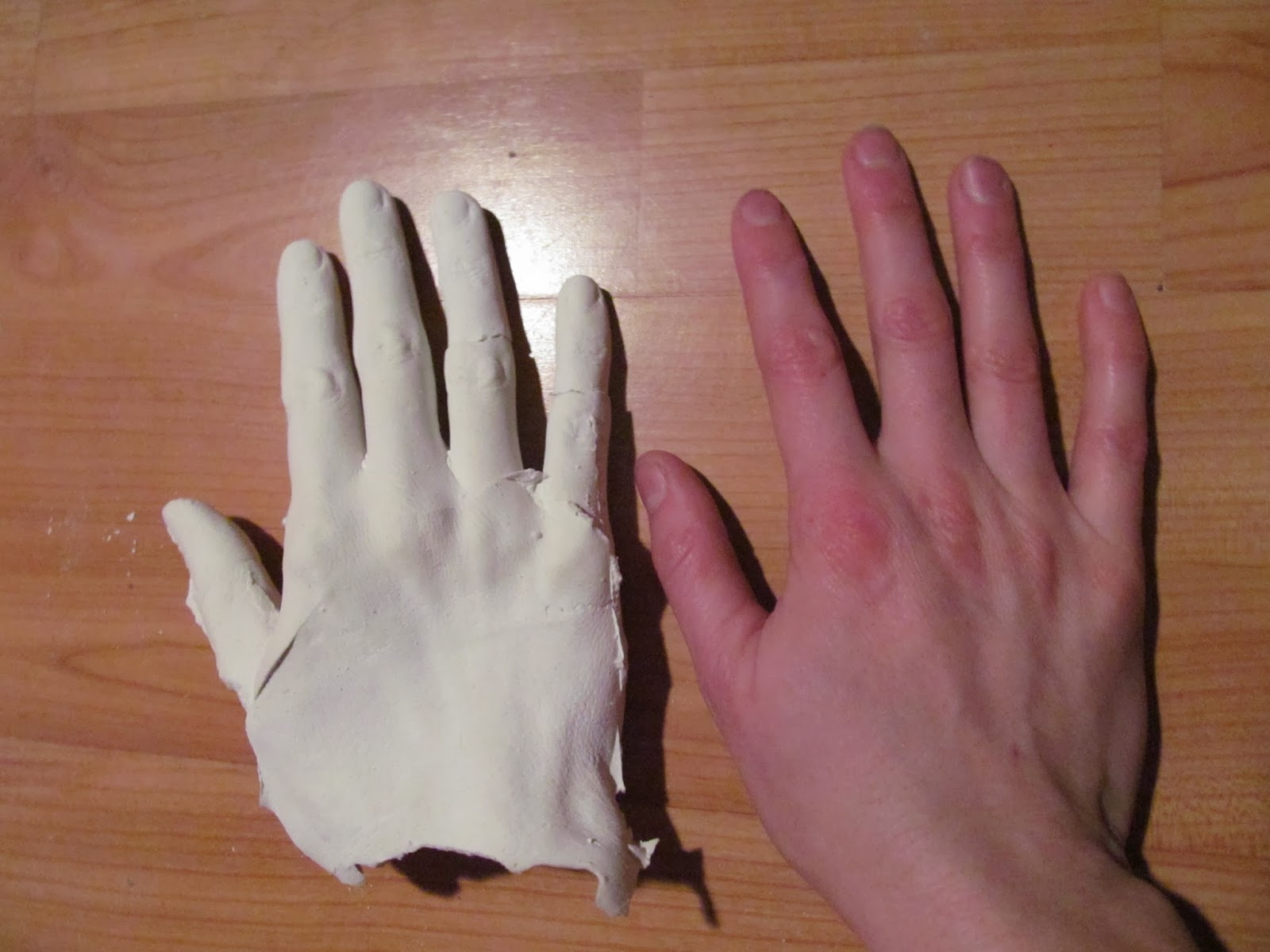 If a wood chop could chop plaster hands...
