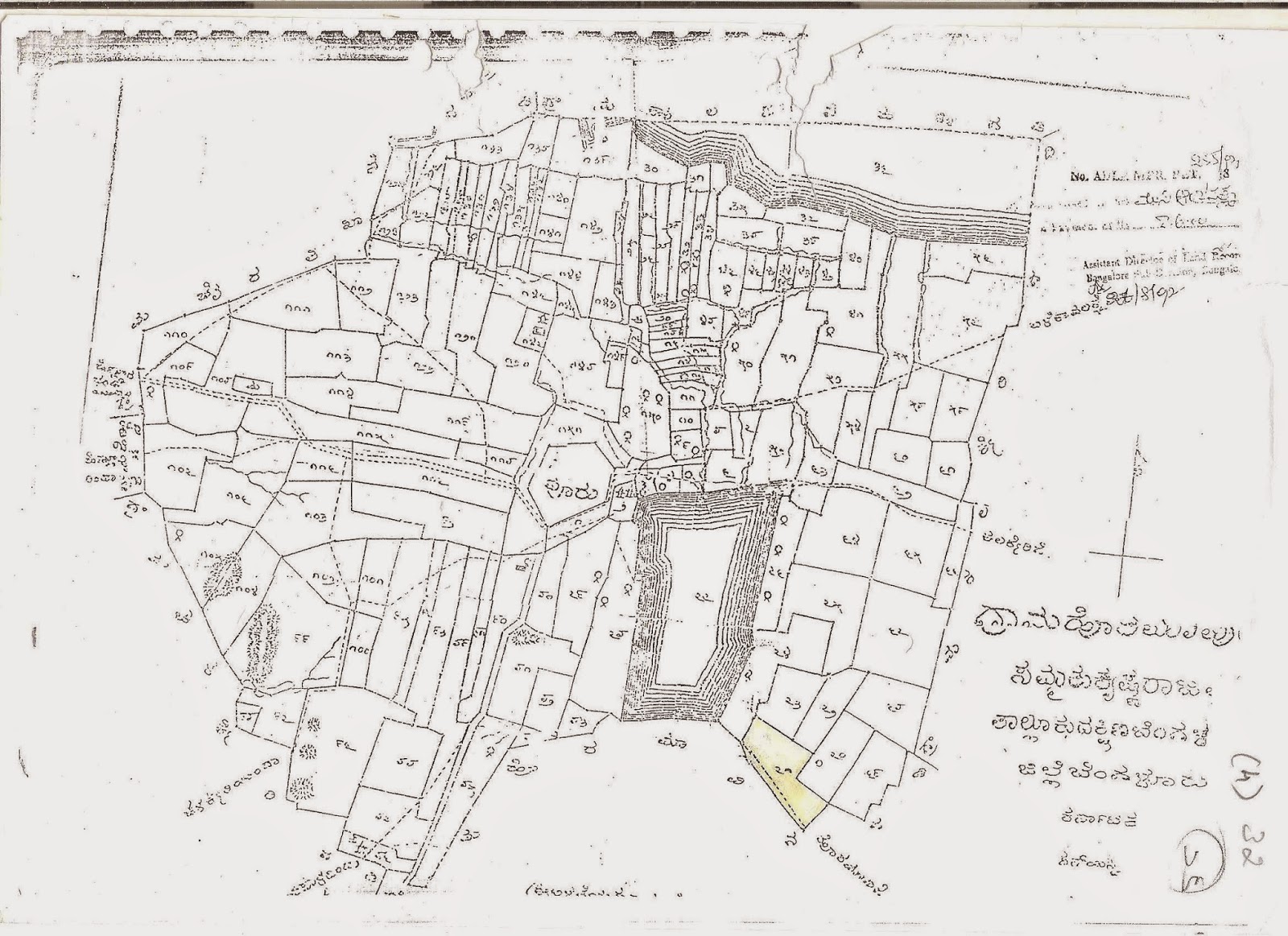 Bangalore Map With Survey Numbers