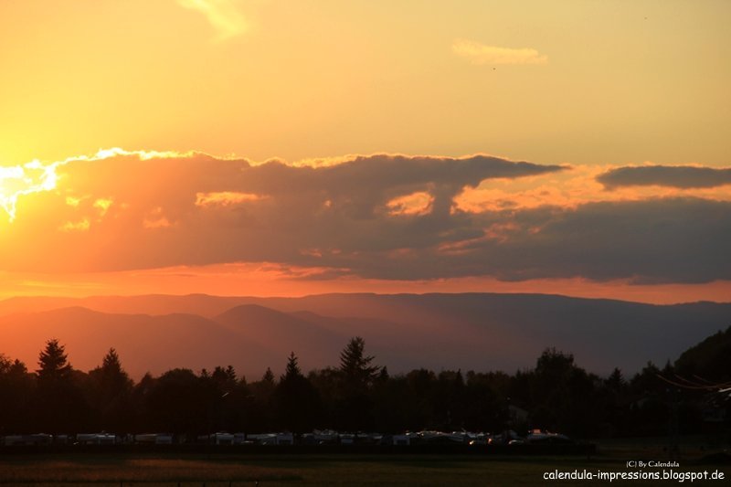 Sonnenuntergang Schwarzwald Vogesen
