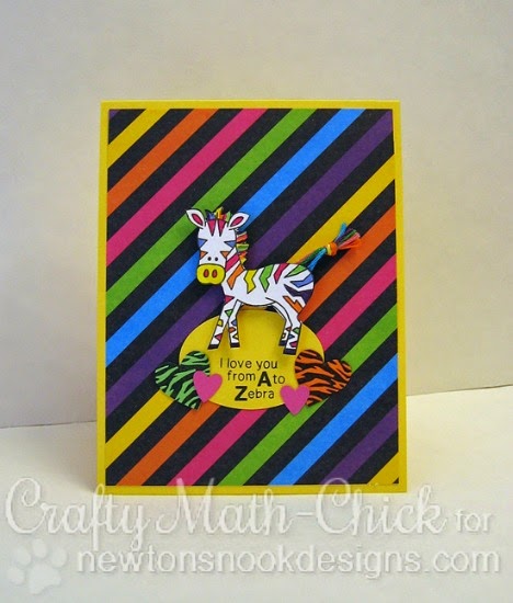I Love You from A to (rainbow!) Zebra by Crafty Math-Chick | Wild About Zoo Stamp set by Newton's Nook Designs!