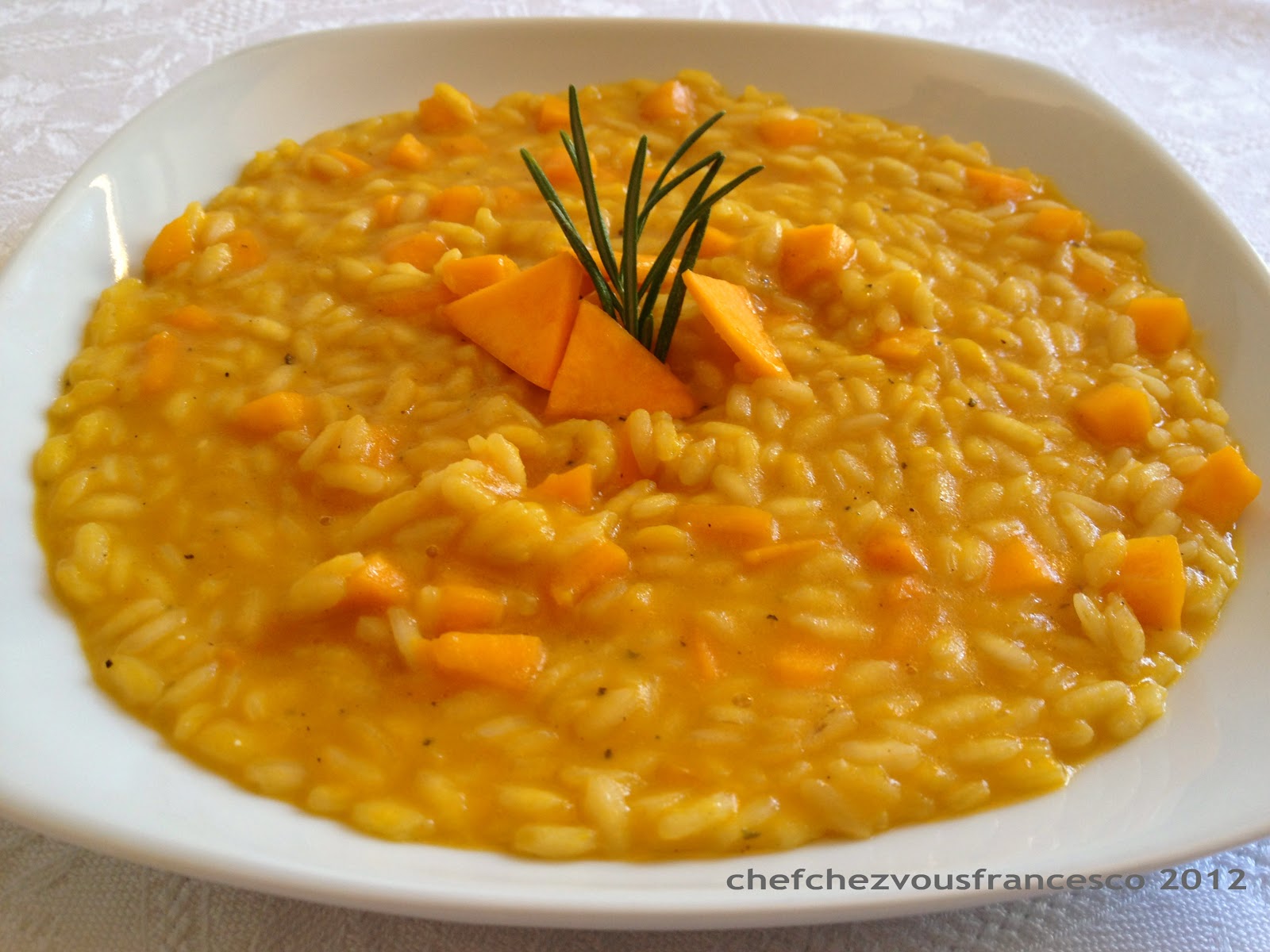 Chefchezvous Un risotto a quattro mani…….alla zucca mantovana, rosmarino e cannella