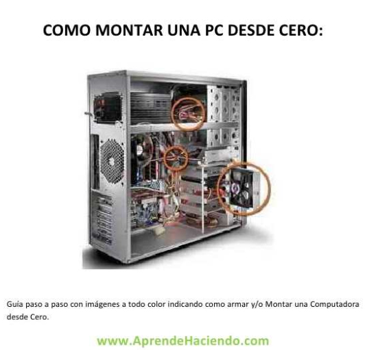 manual guia tutorial para montar una Pc paso a paso