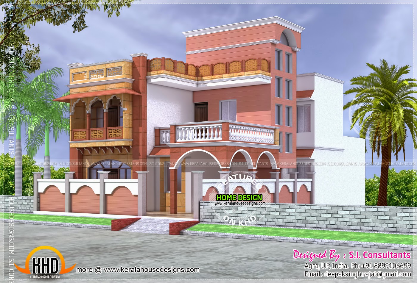 Architecture Design For Indian Homes indian architectural styles house in this villa have four bedroom Architecture Design For Indian Homes indian architectural styles house in this villa have four bedroom