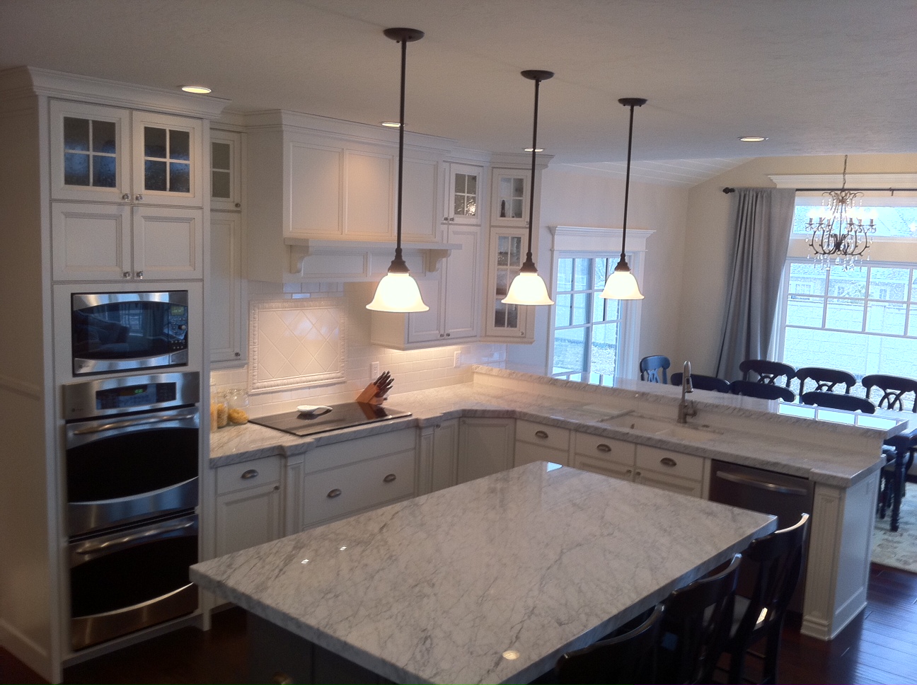 The Granite Gurus Carrara Marble Kitchen from MGS by Design