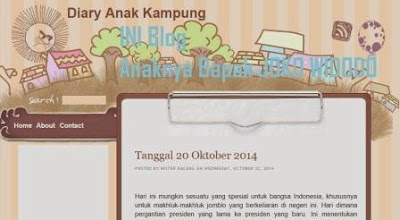 Gambar tampilan blog anak bapak jokowi