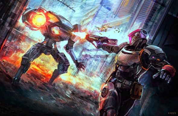 As ilustrações de ficção científica de Vincentius Matthew Vincentius Matthew deviantart ilustrações ficção científica robôs futuristas sombrio